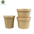 Eco-friendly 100% Wholesale Disposable Kraft Paper Bowl